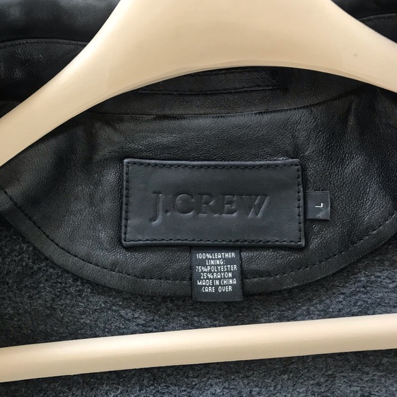 Vintage J Crew Leather Jacket Excellent Condition Large - Picture 7 of 16